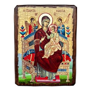 Ікона Пресвятої Богородиці "Всецариця", ікона на дереві 13х17 см
